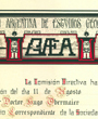 Korrespondierendes Mitglied der »Sociedad Argentina de Estudios Geográficos«, Buenos Aires, Argentinien. (50,0 cm x 43,0 cm)