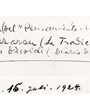 Verso: Pamplona 15. Juli 1924. Pedro Martín (del “Pensamiento Navarro”)(Hilario Mazaron (La Tradicion Navarra = Mario ··coidi (Diario de Navarra))Verbleib: Archiv der Hugo Obermaier-Gesellschaft, Erlangen. 